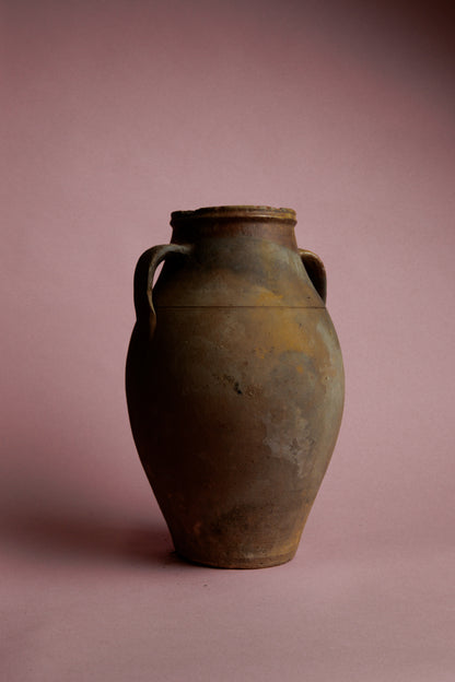 Honey-Toned Turkish Clay Storage Jar