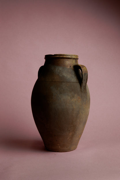 Honey-Toned Turkish Clay Storage Jar