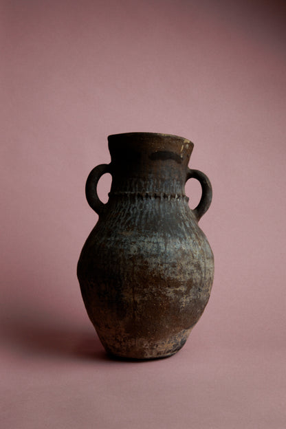 Rustic Blackened Turkish Amphora