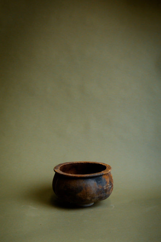 Natural Patina Anatolian Clay Serving Bowl