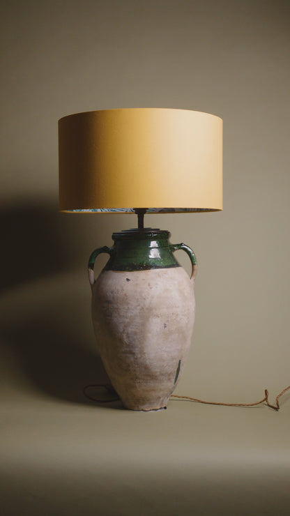 Antique Konya Glazed Top Table Lamp