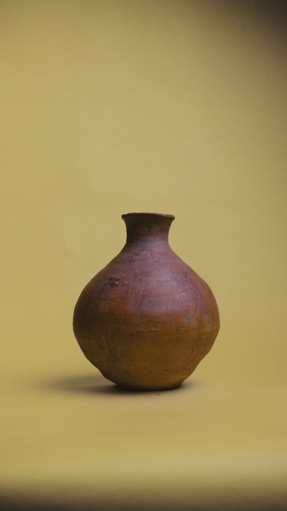 Handcrafted Bulbous Terracotta Jug