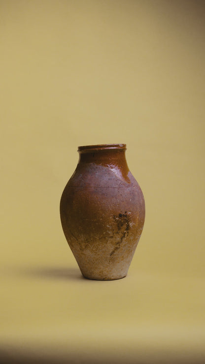 Glazed Neck Terracotta Jar