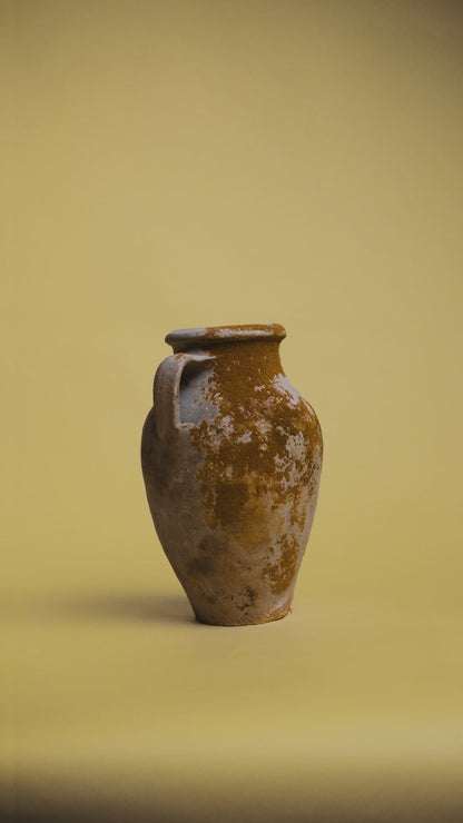 Ochre-Streaked Terracotta Vase